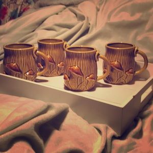 Vintage 70s Mushroom Tea Cups (set of 4)
